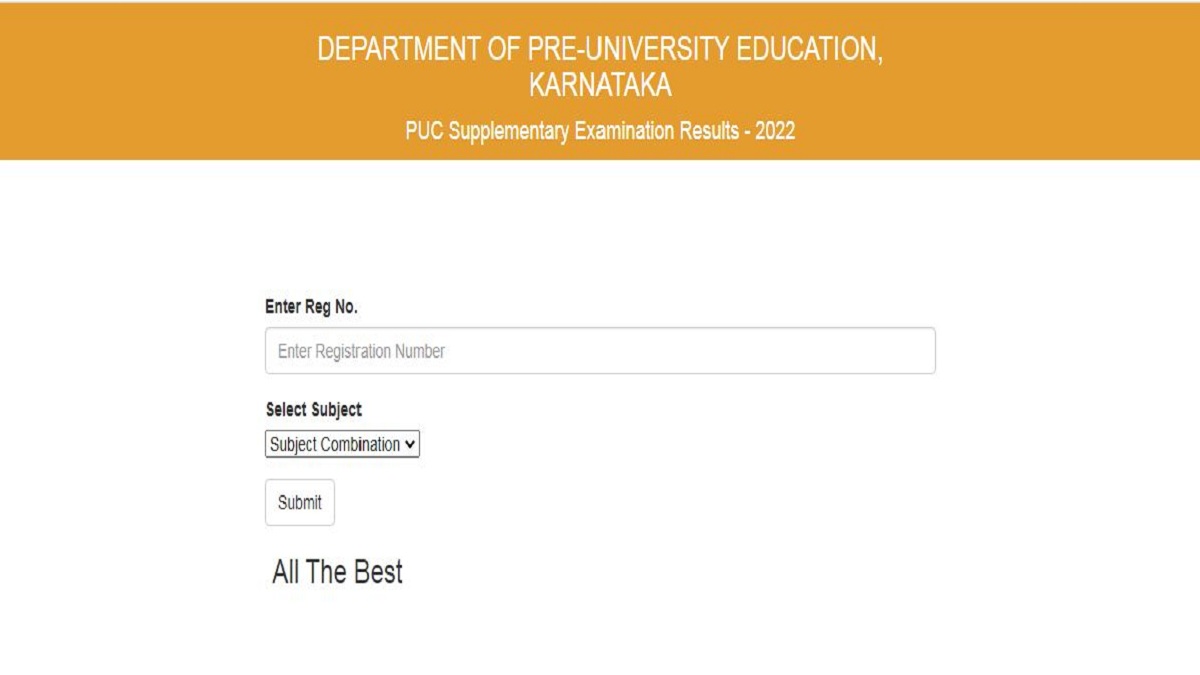 Karnataka 2nd PUC Supplementary Result 2022 (OUT)