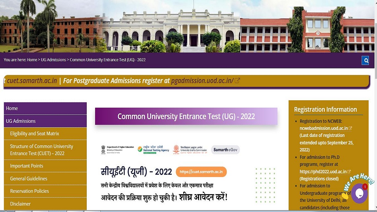 DU UG Admission 2022: UG Admission Portal Open, Check Details at