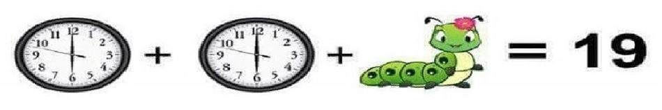 Caterpillar, Clock, Flower Math Puzzle Solved