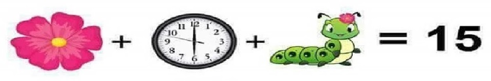 Caterpillar, Clock, Flower Math Puzzle Solved