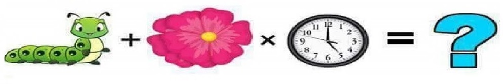 Caterpillar, Clock, Flower Math Puzzle Solved