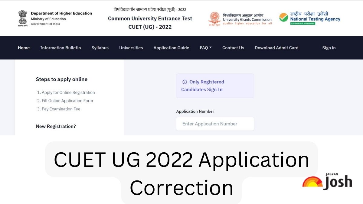 CUET Application Correction 2022