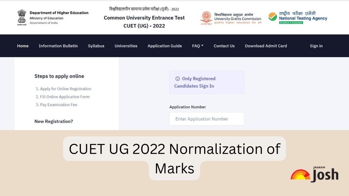 CUET UG 2022 Normalisation of Marks