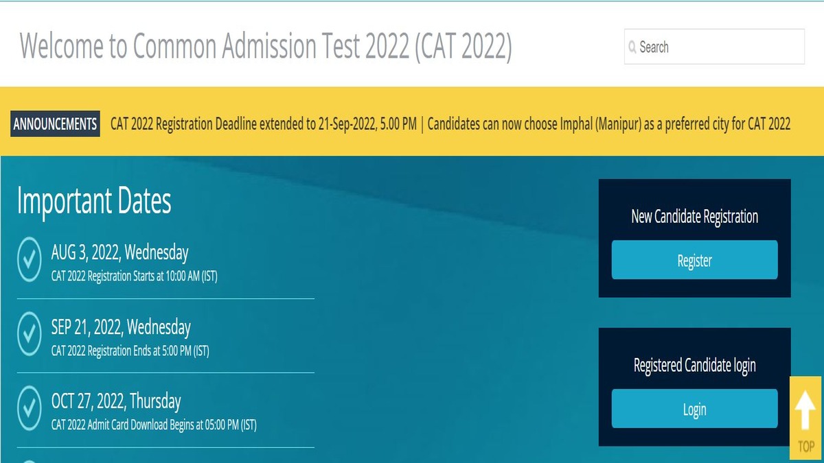 CAT Registration 2022 IIM Bangalore Extends Deadline To Register One 