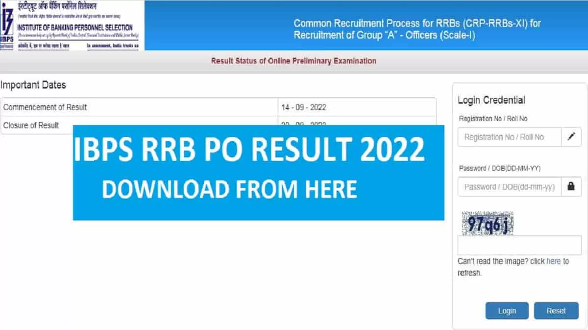 IBPS RRB PO Result 2022 (Out) @ibps.in: Download Link For CRP XI ...