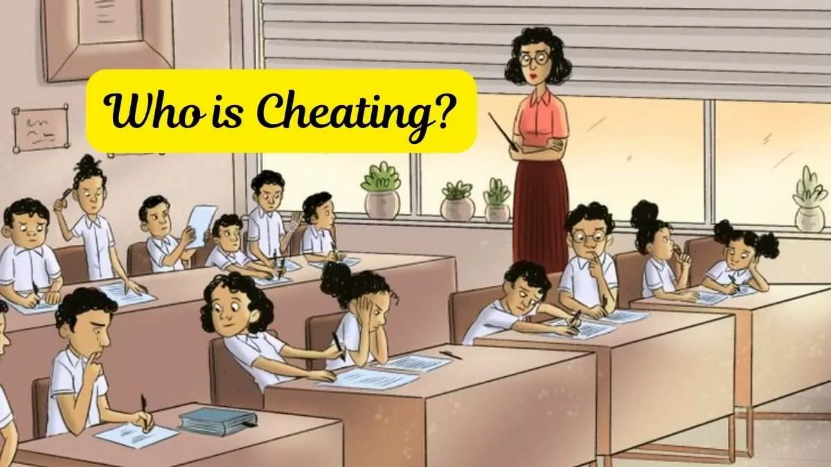 people cheating on a test
