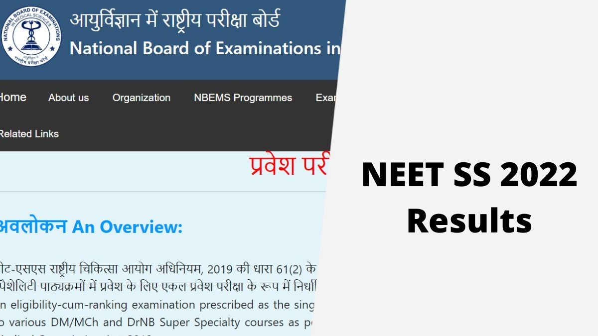 NEET SS 2022 Result Out