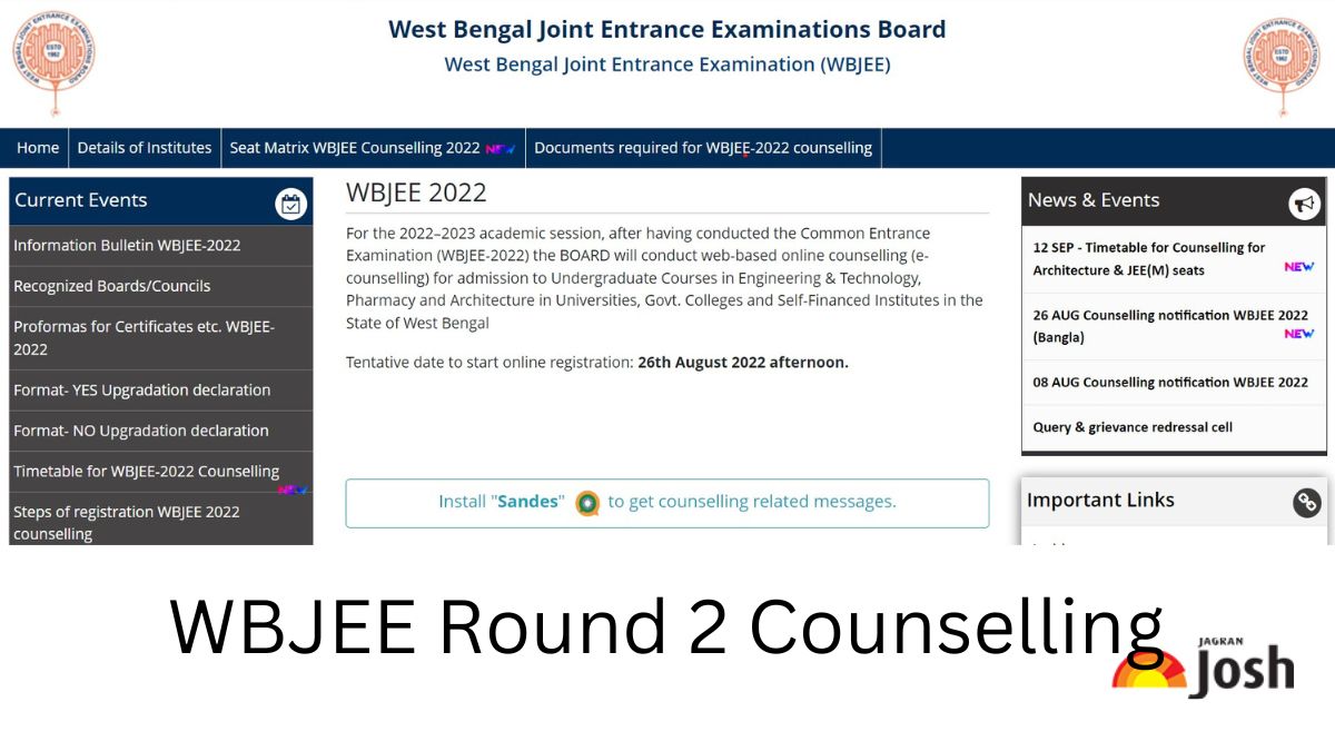 WBJEE 2022 Counselling Round 2 Seat Allotment Results Declared, Check ...