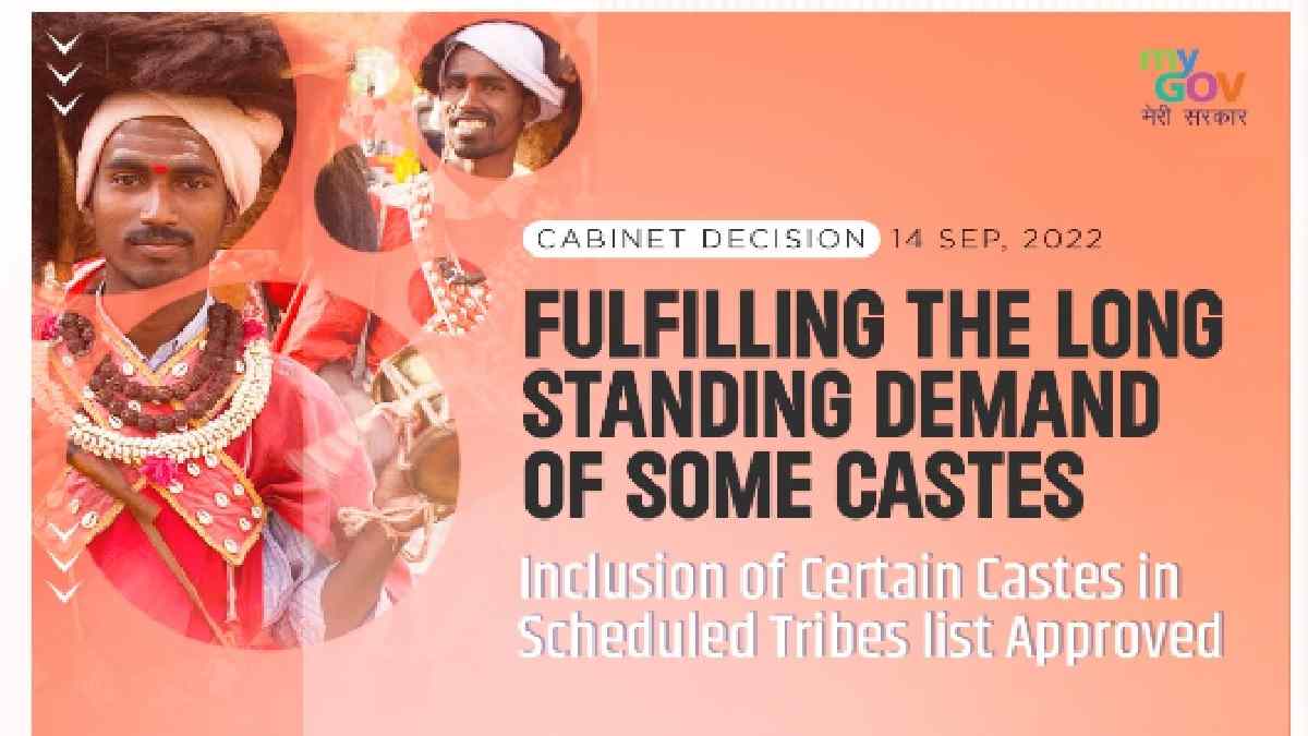 Union Cabinet approves Inclusion of tribes of five States in ST category