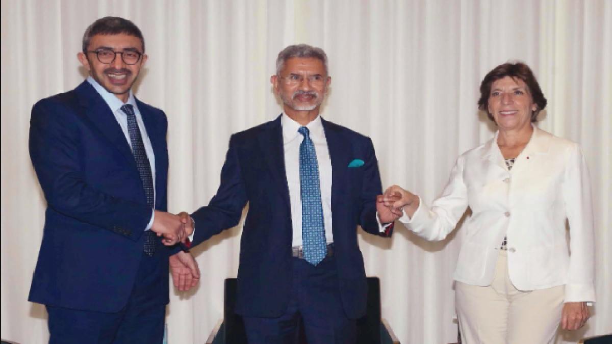 First trilateral meeting held in US by India, France, and UAE