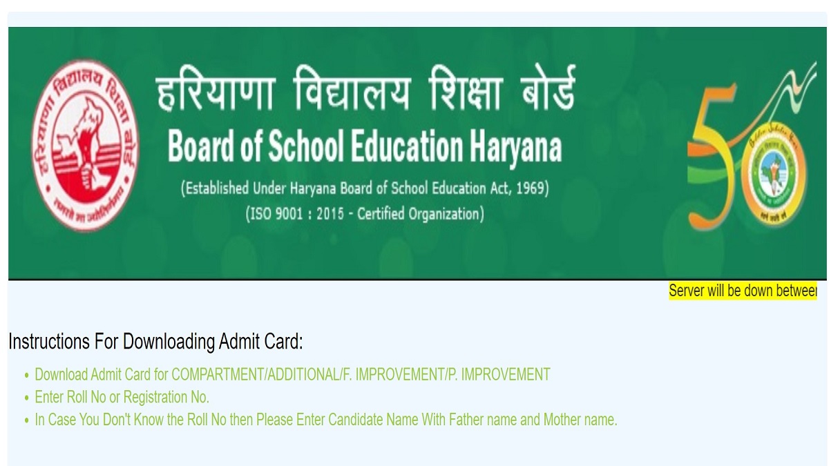 Haryana Open School Admit Card 2022: Class 10, 12 Exam Hall Ticket Available at bseh.org.in