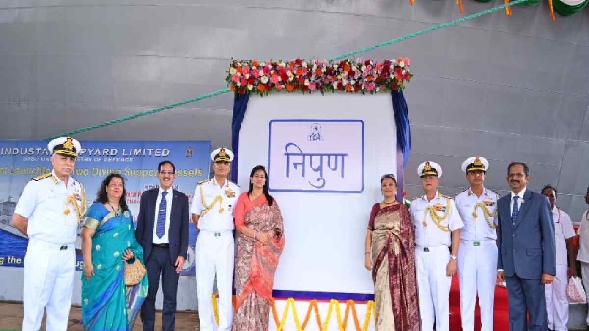 Hindustan Shipyard Limited launched two diving support vessels