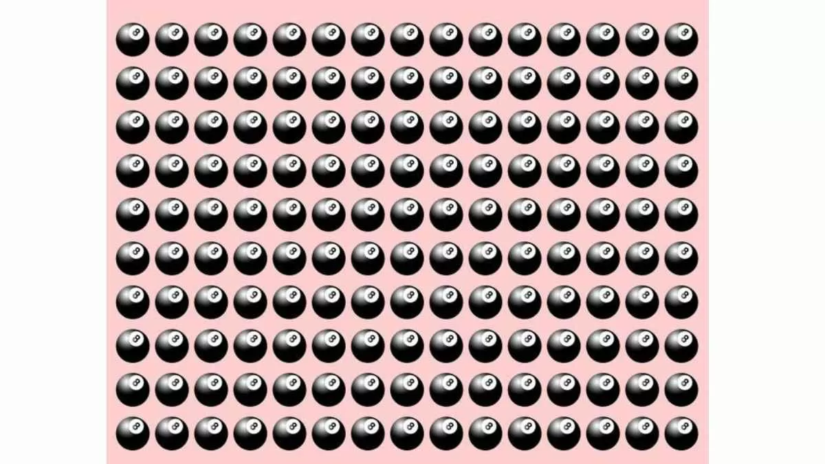 Can you spot the odd ball in this group of pool balls?