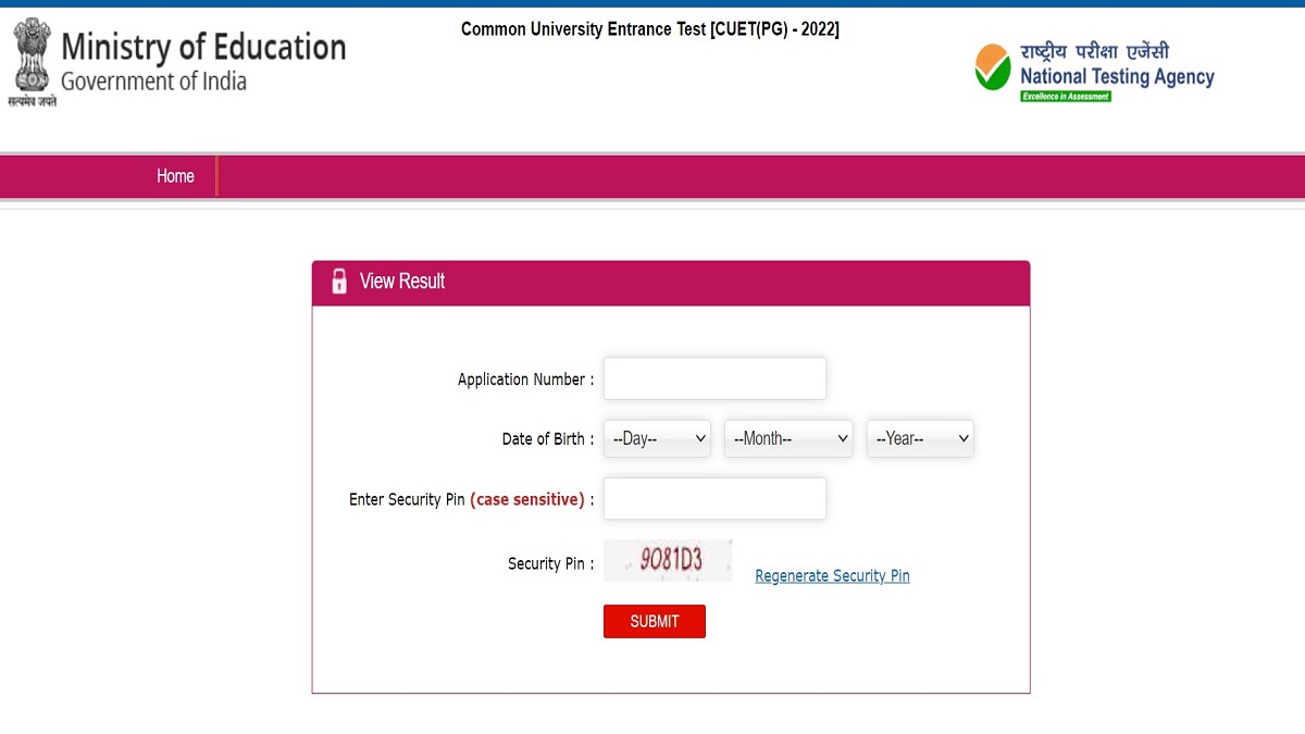CUET PG 2022 Result - Admissions