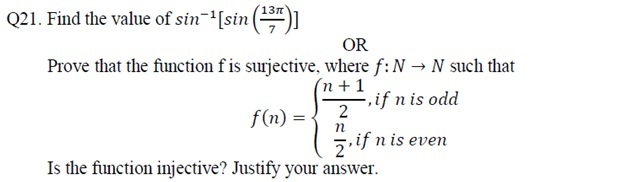 Prove that the function f is surjective