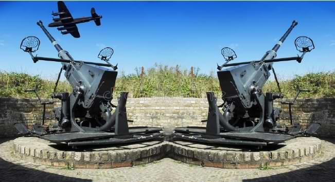 There are two antiaircraft guns, named as A and B