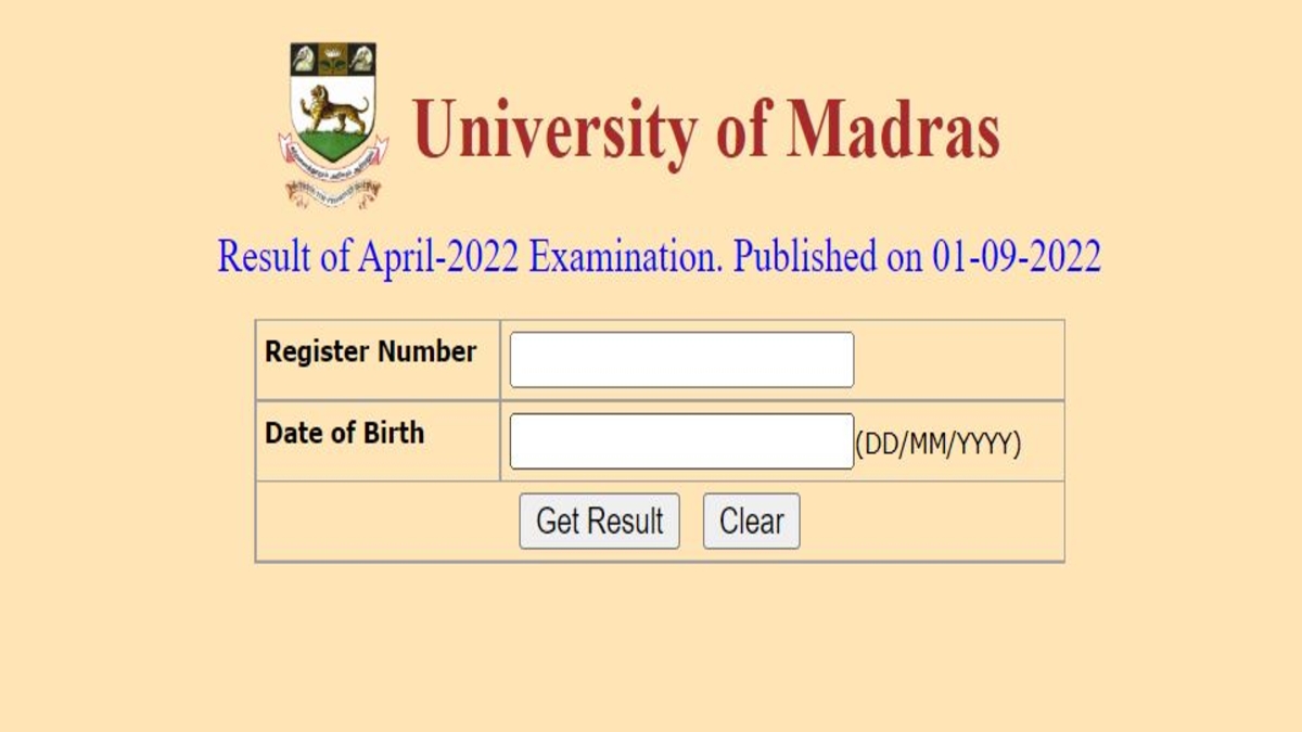 Madras University Result 2022 Declared For April Exam