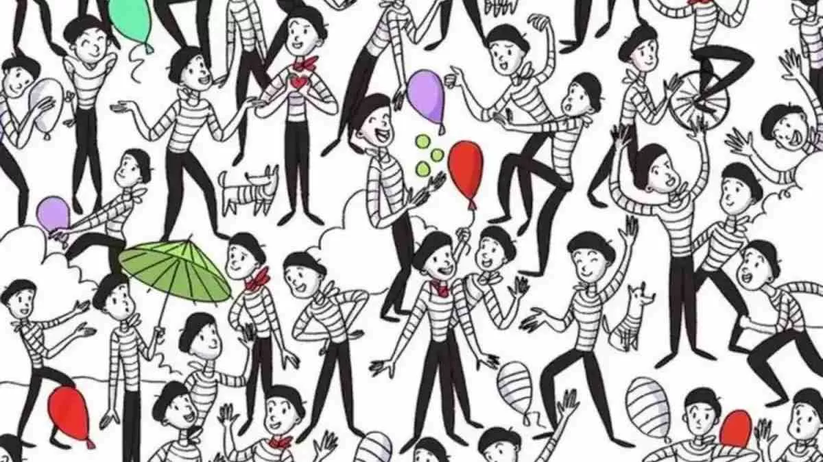 Find The Odd Mime Optical Illusion