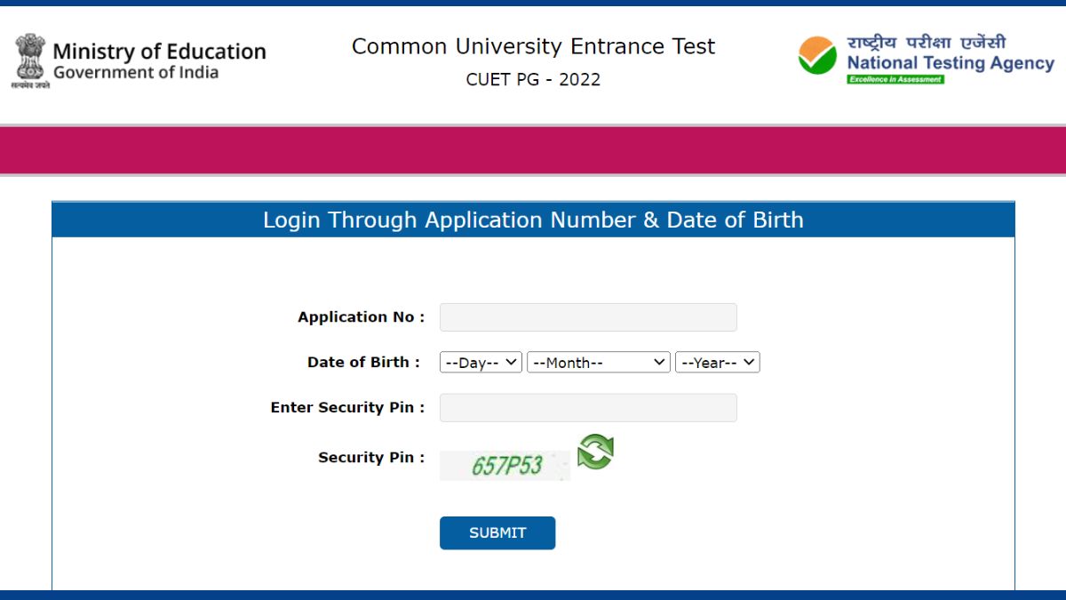 CUET PG Admit Card 2022 (OUT): Download CUET PG Hall Tickets for 5th ...