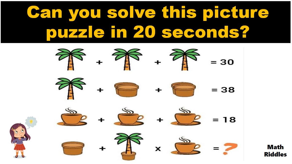 Math Riddles: Can You Solve This Picture Puzzle in 20 Seconds?
