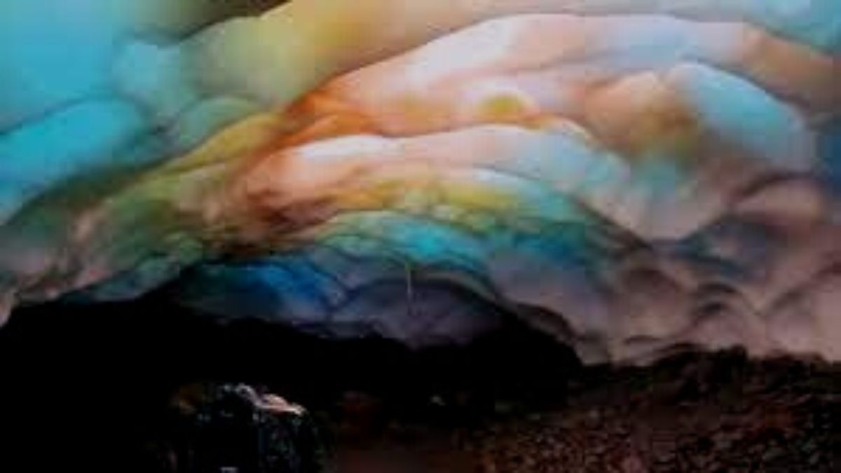 Ice Cave Shows Magical Rainbow