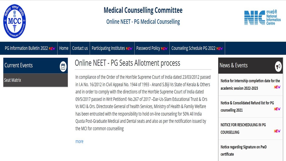 NEET PG Counselling 2022 Dates (Released)