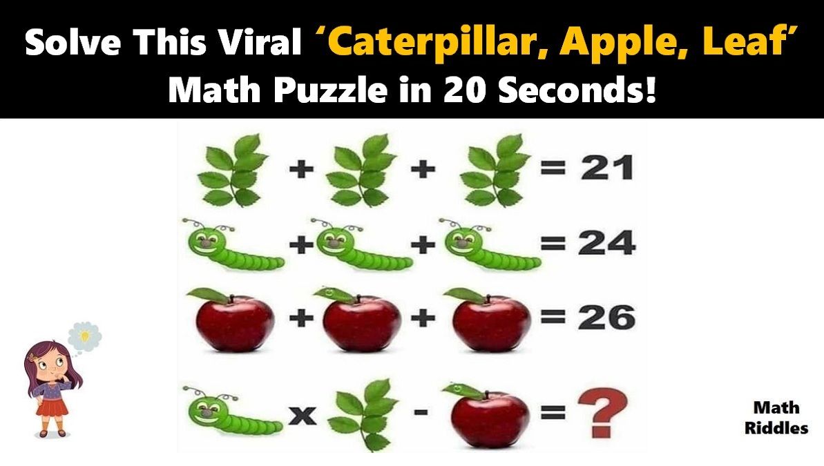 Viral ‘Leaves, Caterpillar, Apple’ Picture Puzzle with Answer
