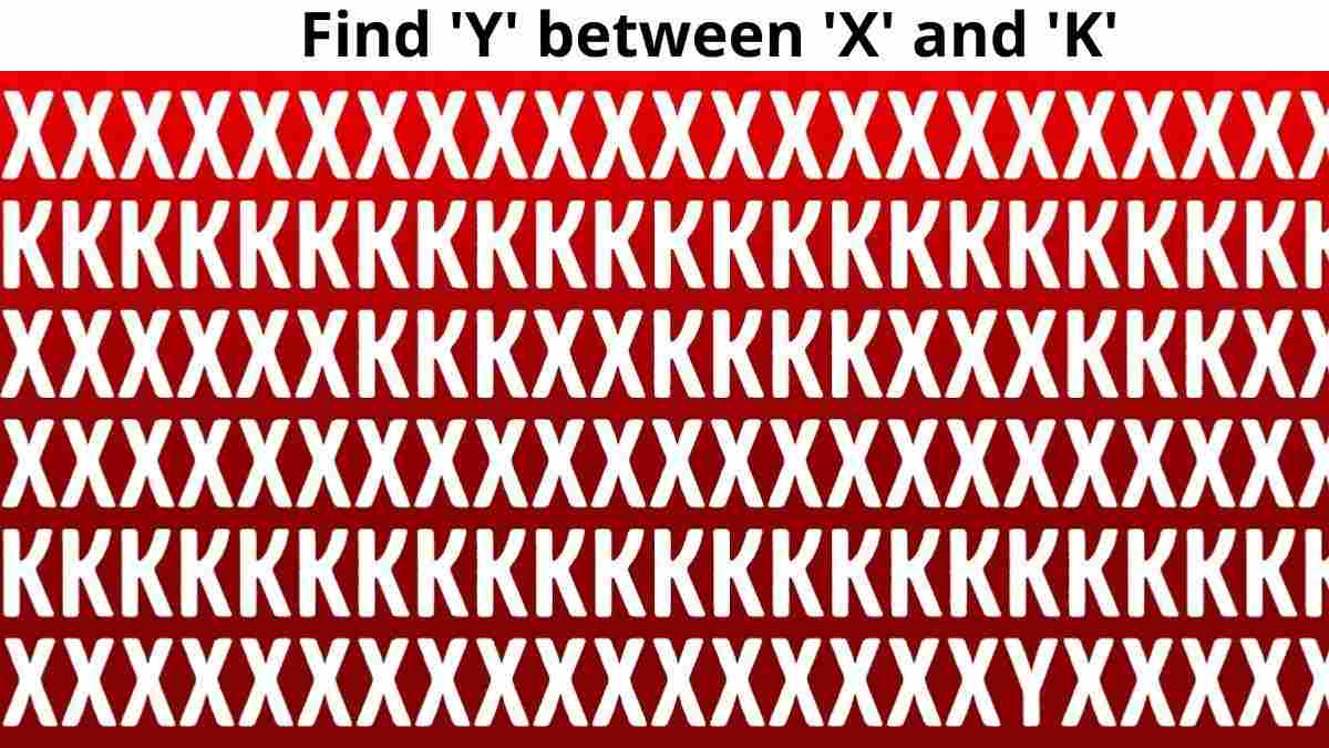  Brain Teaser: Can you find the hidden ‘Y’ between the stack of ‘X’ and ‘K’ in 10 seconds?