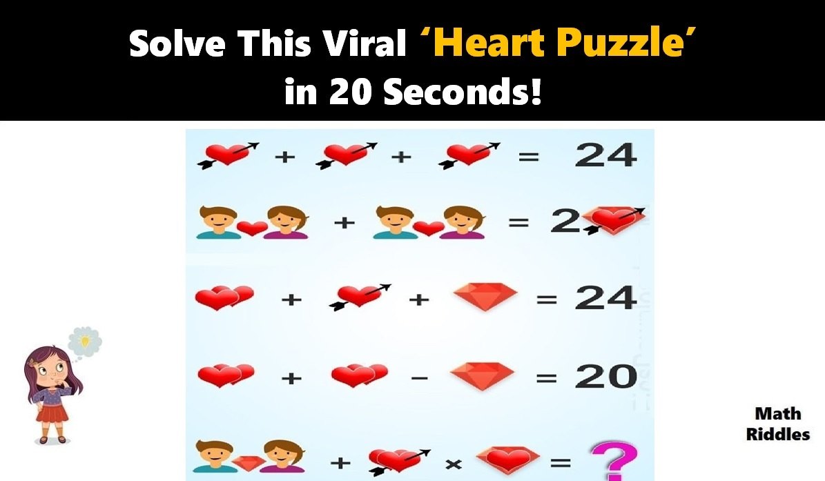 spear Contest Sophisticated Math Riddles: Viral 'Heart' Picture Puzzle, Only Genius Can Solve