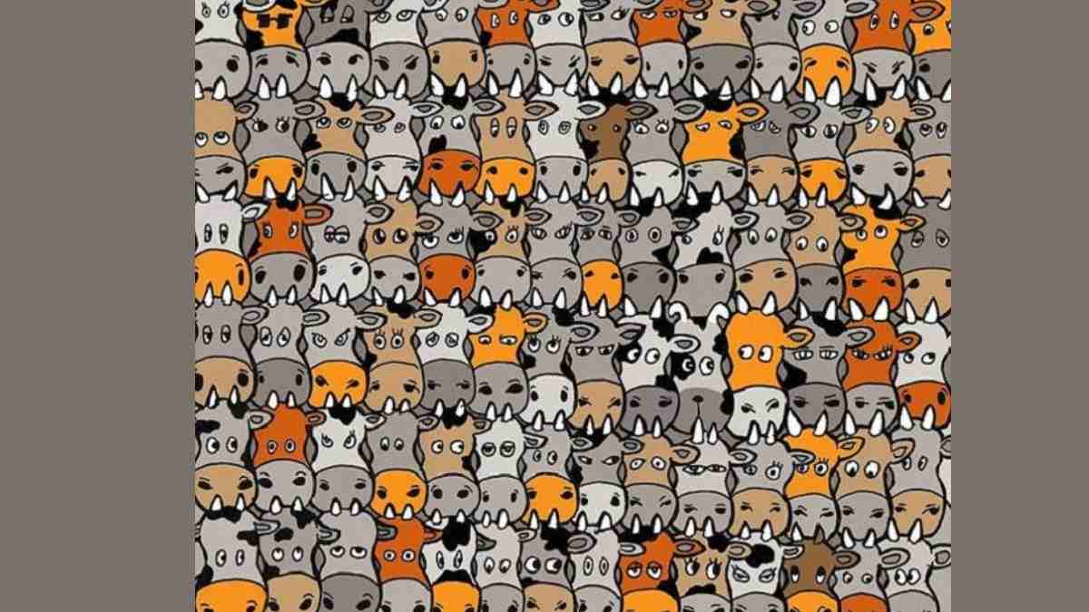  Brain Teaser: Can you spot the hidden dog among cows in 6 seconds?