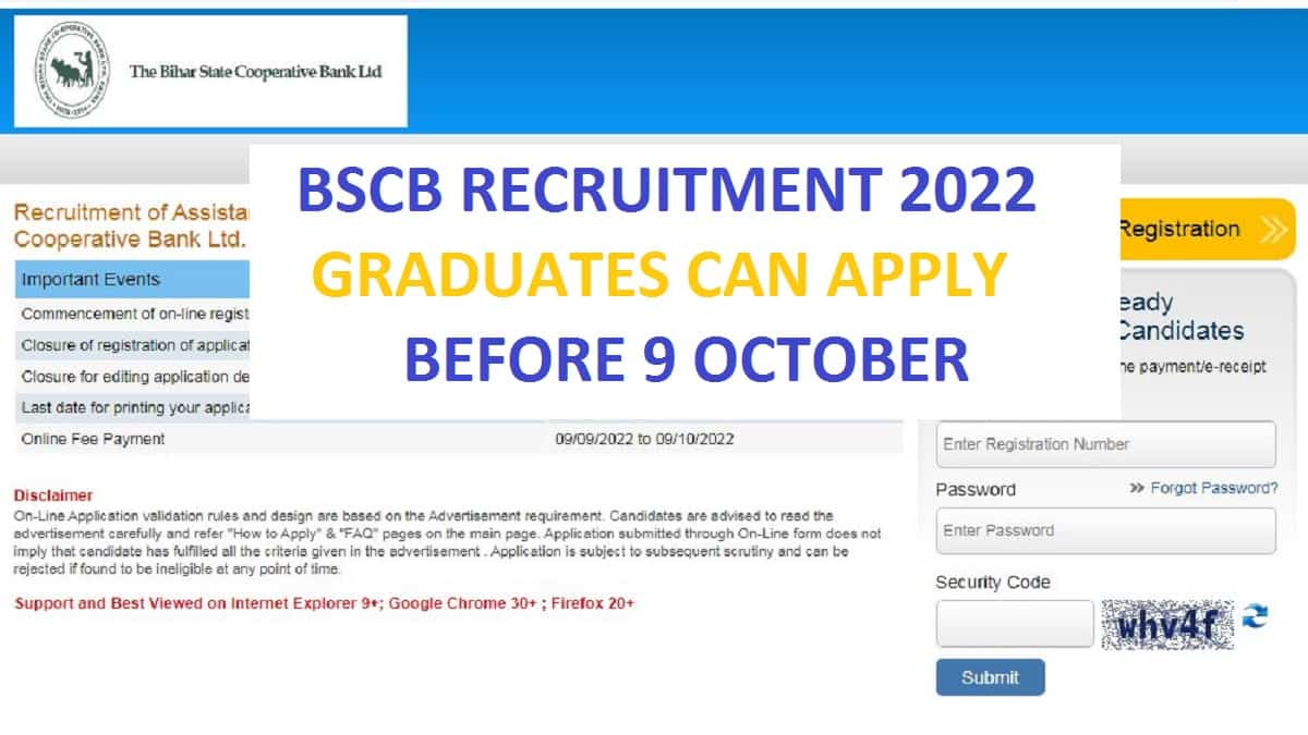 BSCB Recruitment 2022: 276 Vacancies for Assistant and Assistant Manager Posts, Graduates Eligible