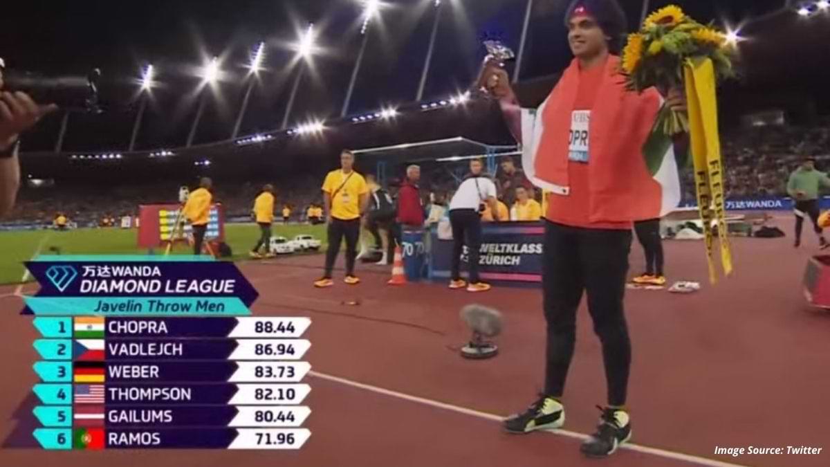 Neeraj Chopra wins Gold Medal at Diamond League Finals in Zurich