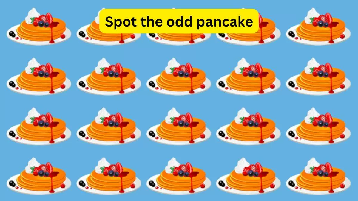 Brain Teaser IQ Test: Spot the odd pancake in 6 seconds. 