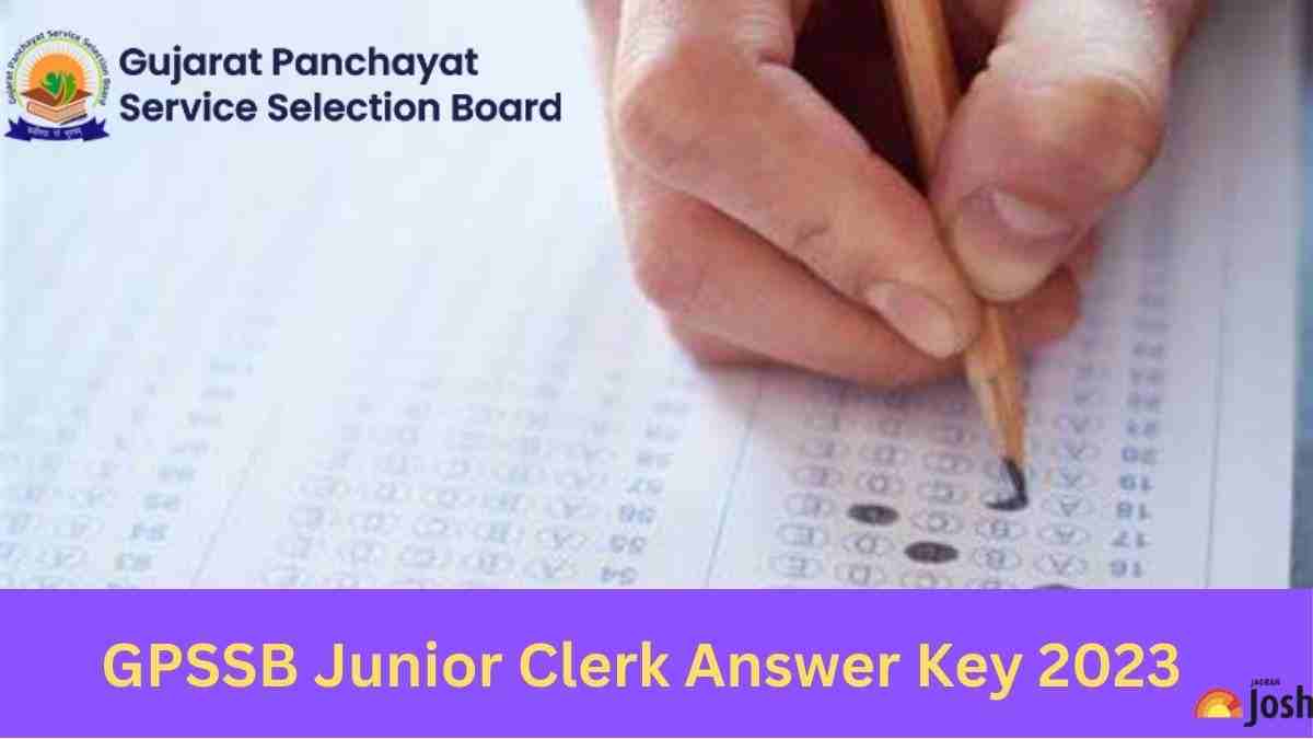 GPSSB Junior Clerk Provisional Asnwer Key 2023 Released