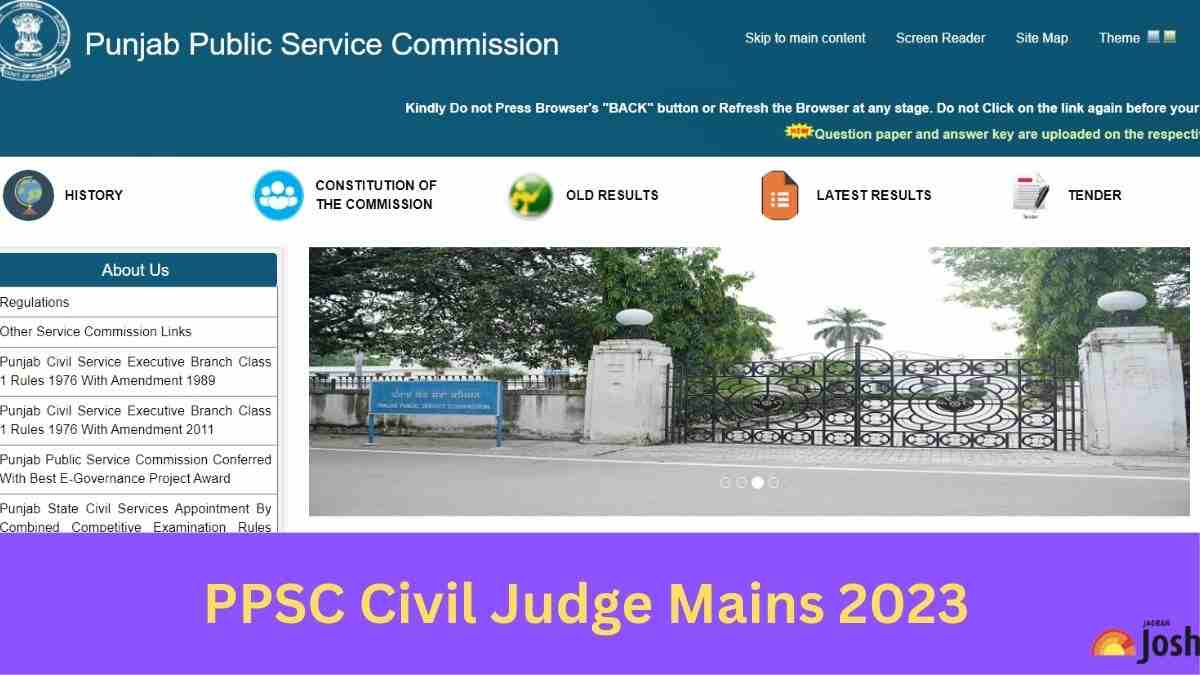 PPSC CIVIL JUDGE MAINS 2023 APPLICATION PROCESS BEGINS