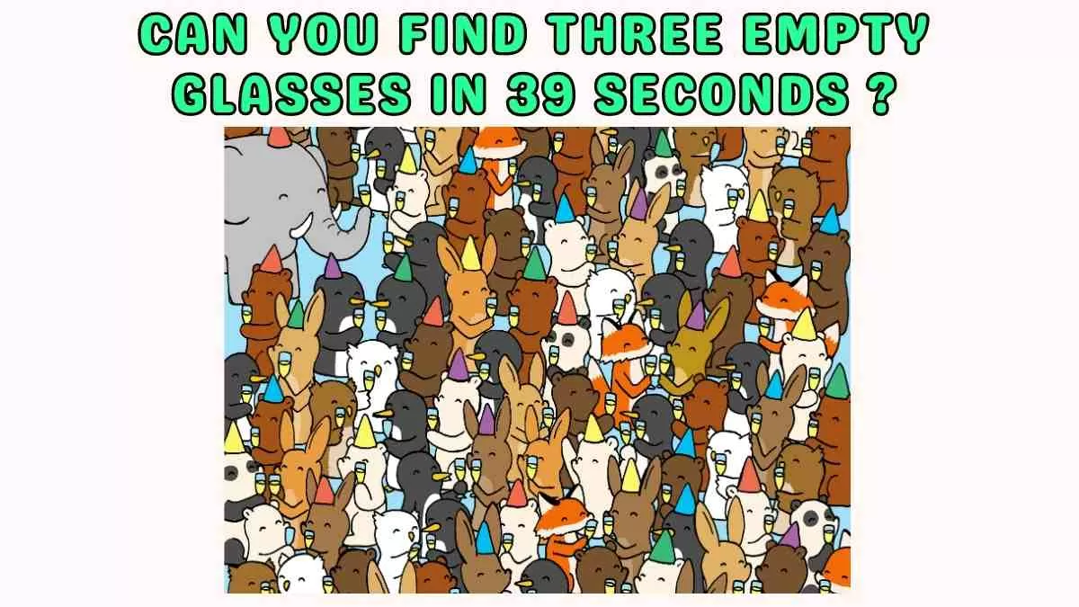 Brain Teaser Test: Only 2% True Genius People Can Find Three Empty Glasses In The Picture In 39 Seconds