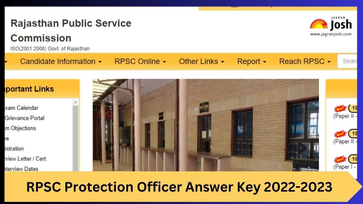 RPSC Answer Key 2022: राजस्थान सुरक्षा अधिकारी उत्तर कुंजी rpsc.rajasthan.gov.in पर जारी, ऐसे करें चेक 