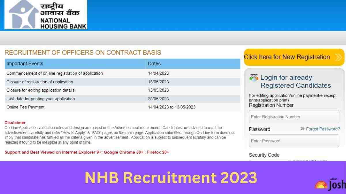 NHB RECRUITMENT 2023