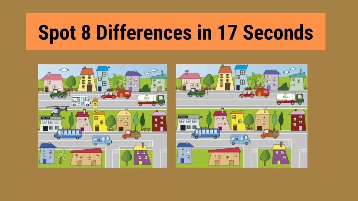 Spot 8 Differences in 17 Seconds