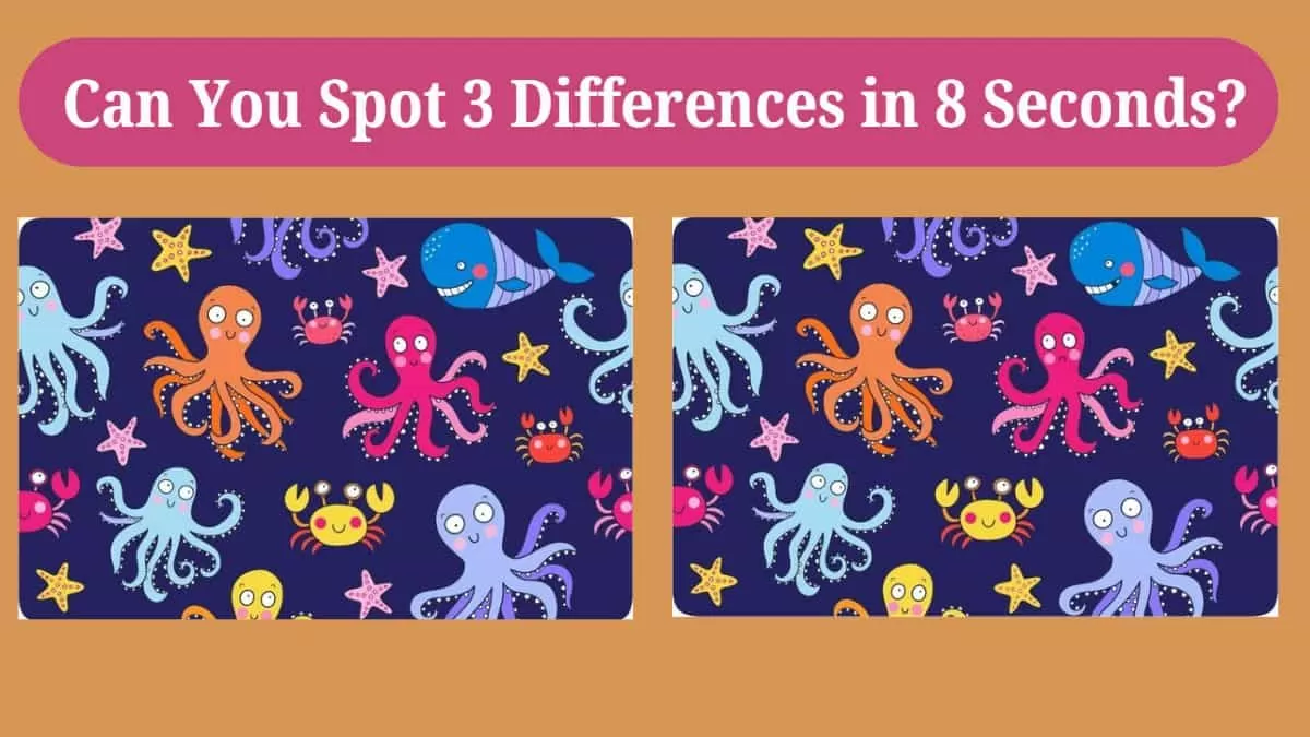 Can You Spot 3 Differences in 8 Seconds?