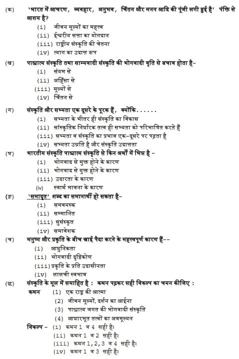 CBSE Hindi Elective Class 12 Sample Paper 2023-24