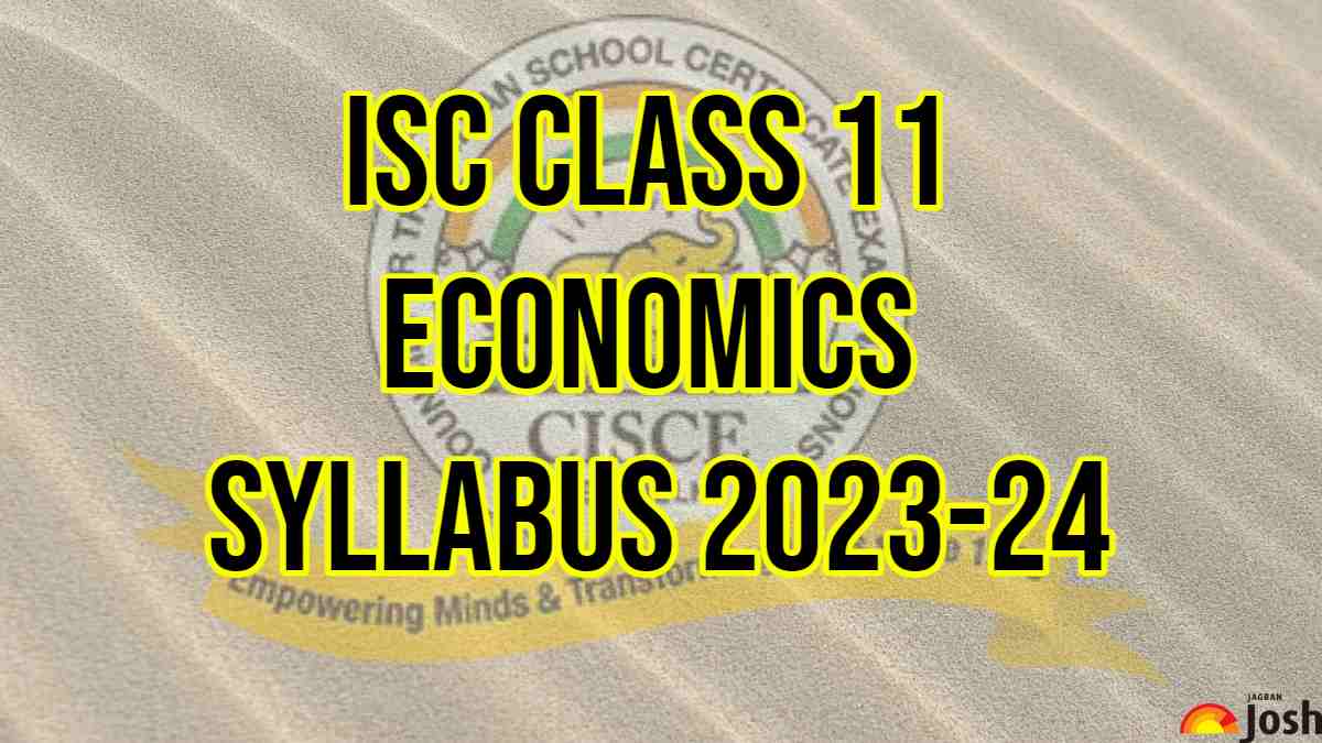 Isc Class 11 Economics Syllabus 2023 24 