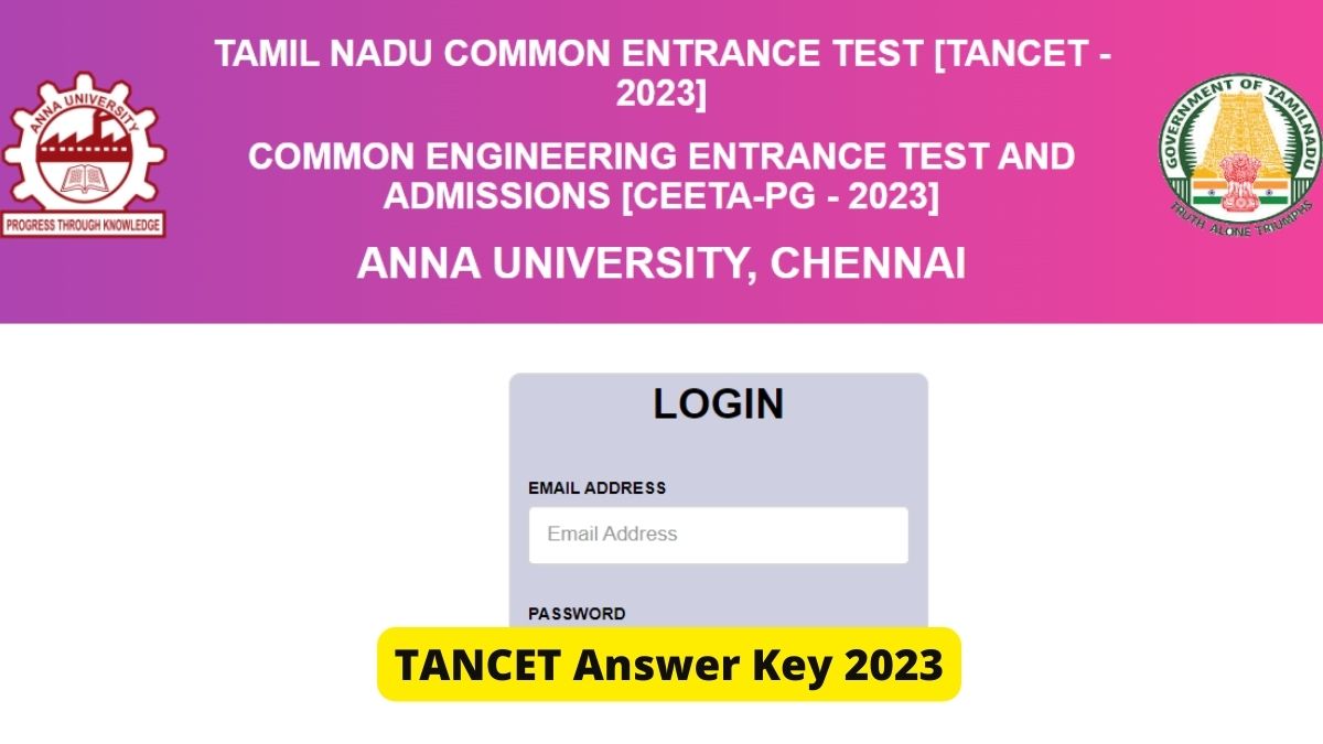 TANCET Answer Key 2023