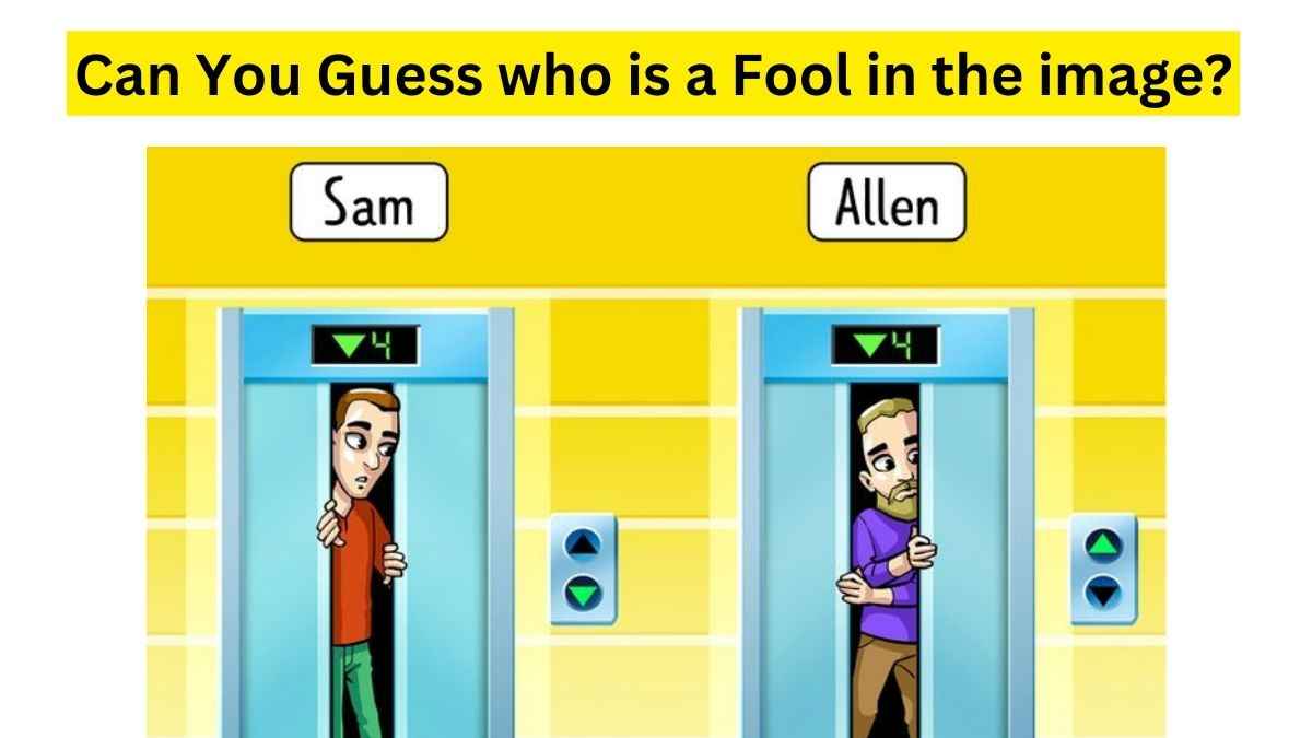 Brain Teaser For Fun: Can You Guess who is not enough Smart to use the Lift in the picture within 9 seconds? Try Your Skills!