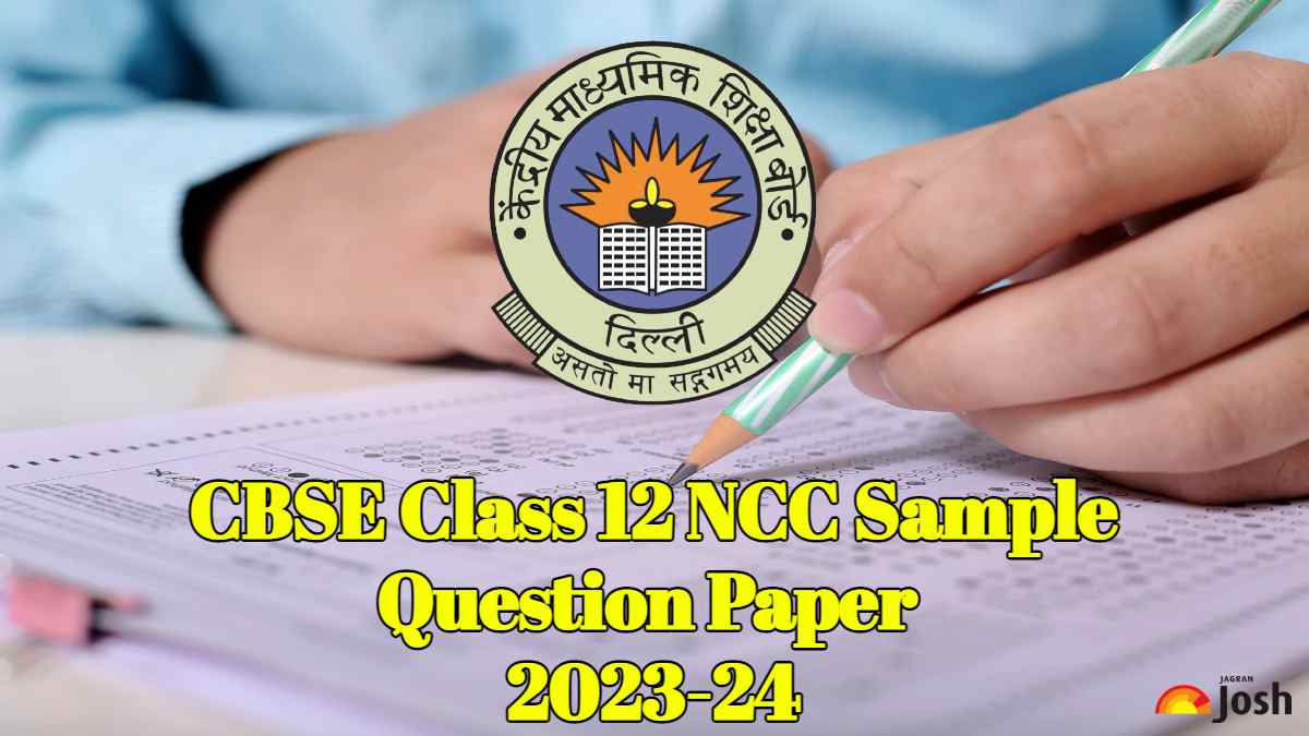 CBSE Class 12 NCC sample paper 2024 NCC Class 12 2024 Practice