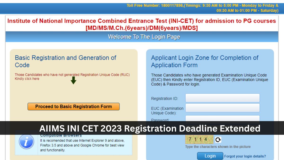 AIIMS INI CET Registration 2023 Deadline Extended For PG Courses, Apply ...