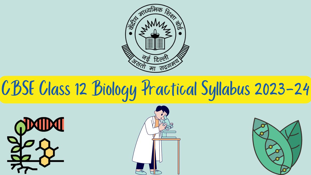 Class 12 Biology Syllabus 2023 24 Cbse Board Image To U