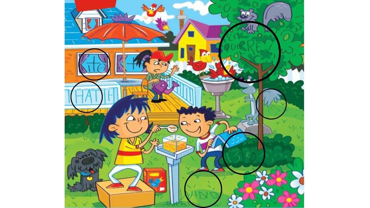 all six hidden words are here