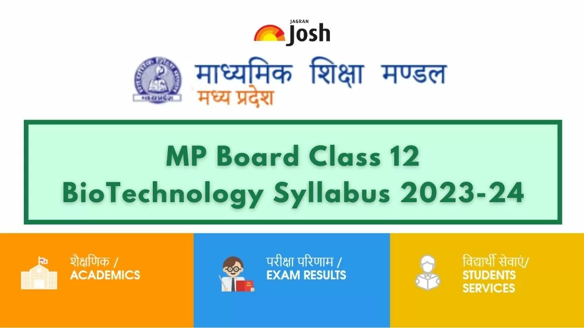 Get here detailed MP Board MPBSE Class 12th Biotechnology Syllabus and paper pattern