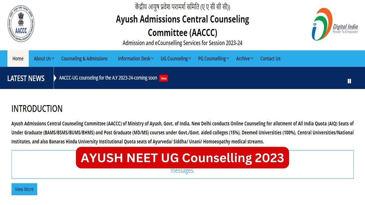 AYUSH NEET UG Counselling 2023 Schedule Expected Soon Check